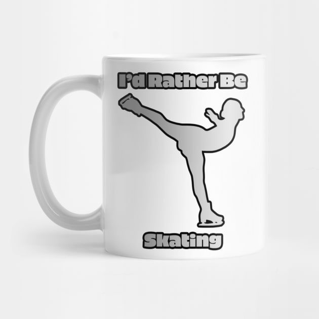 I'd Rather Be Skating Design in Silver by PurposelyDesigned